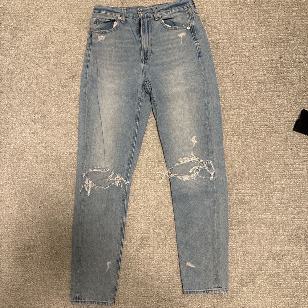 American Eagle Outfitters Light Blue Distressed Skinny Jeans